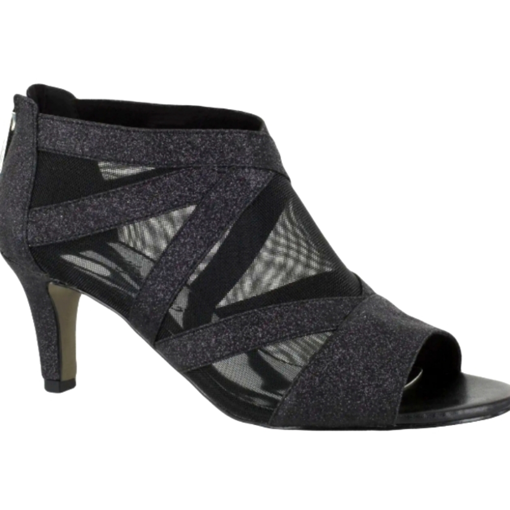 Easy Street Dazzle Glitter Peep Toe Evening Sandals